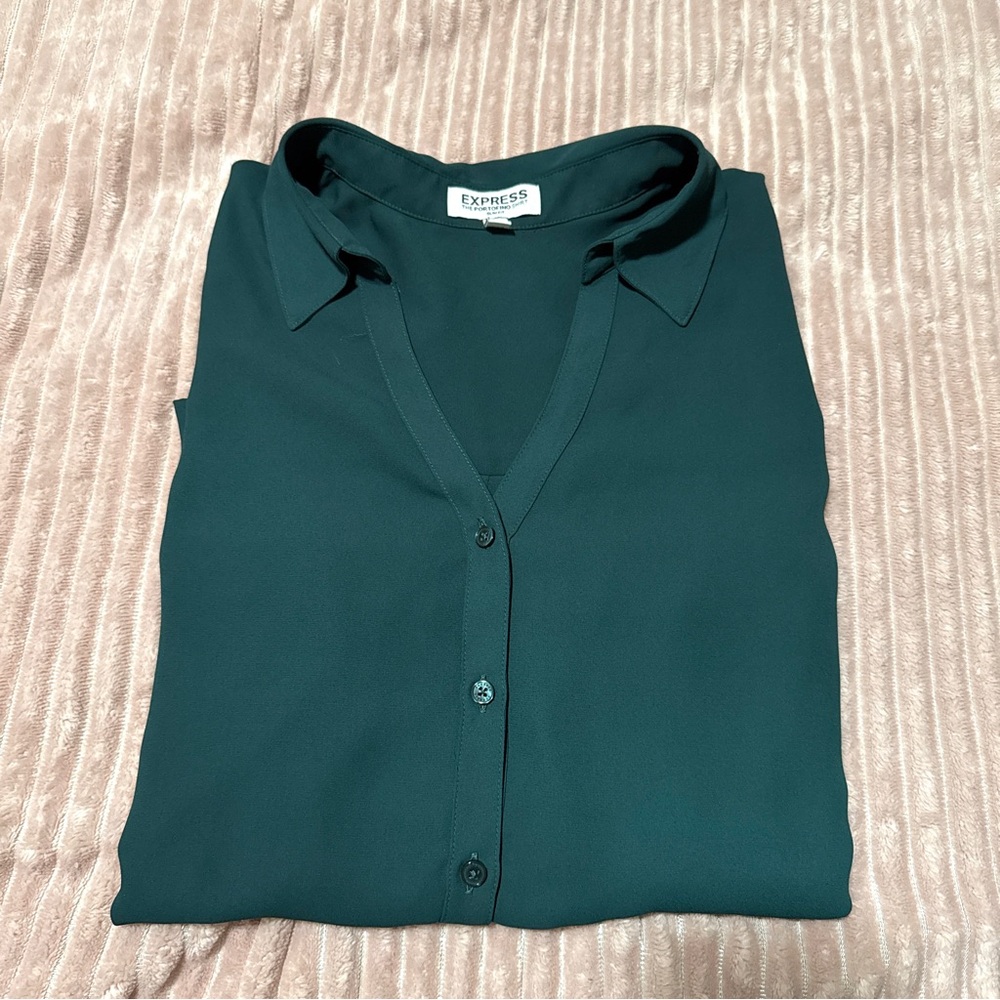 Express Women’s Chiffon Button Down Shirt - L